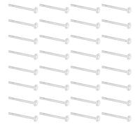 SUNNYCLUE 1 boîte de 300 supports de Boucles D'Oreilles Plats (Tiges de 2mm Argentés) et 304 plateaux Ronds Vierges en Acier Inoxydable. Idéal pour la Création de Bijoux les Loisirs Créatifs et le Bri