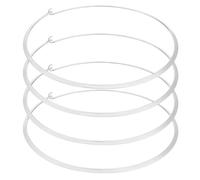 SUNNYCLUE 1 boîte de 4 colliers Ras du Cou en Métal Collier Simple 201 bracelets Joncs Ouverts en Acier Inoxydable Argenté Ensemble de Chaînes pour Femmes et Hommes Accessoires D'Été pour la Plage les