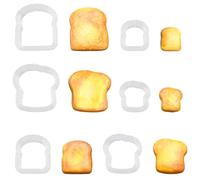 SUNNYCLUE 1 boîte de 6 emporte Pièces pour Pâte Polymère Mini Moules en Plastique Mignons en Forme de Tranches de Pain Grillé Moules pour Boucles d'oreilles Accessoires de Noël pour Femmes