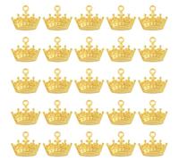 SUNNYCLUE 1 boîte de 60 breloques Couronne Dorées Breloques Diadème en Alliage Métallique Antique Petit Pendentif Royal Plat Pendentif Roi Petite Reine Joli Pendentif pour la Fabrication de Bijoux Fou