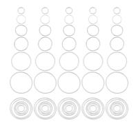 SUNNYCLUE 1 boîte de 60 pièces 6 tailles de Lunettes à Dos Ouvert, Cadre de Pendentif en Acier Inoxydable, Breloques à Lunette Ouverte, Cercle Rond, Anneaux de Liaison Géométriques, Connecteurs de Bou