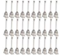 SUNNYCLUE 1 boîte de 70 breloques Balai en Vrac Breloques Balai de Sorcière en Argent Tibétain Antique Petit Accessoire D'Halloween Outils de Nettoyage de Balai Pendentifs pour la Fabrication de Bijou