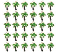 SUNNYCLUE 1 boîte de 80 breloques Cocotier Pendentifs en Alliage Émaillé Représentant un Arbre Tropical Inspirés D'Hawaï de la Plage et des Plantes D'Été Idéal pour la Création de Bijoux : Colliers Br