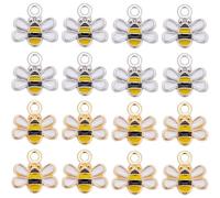 SUNNYCLUE 1 boîte de 80 Breloques en Émail en Forme d'abeille en Vrac en Alliage d'or Jaune en Métal pour la Fabrication de Bijoux Breloques Fournitures de Bricolage Collier Bracelet Boucle d'oreille