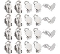 SUNNYCLUE 1 boîte de 80 pièces de Boucles d'oreilles à Clipser Clips Boucles d'oreilles à Dos Plat 304 convertisseurs Clipser en Acier Inoxydable Composants '