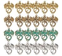 SUNNYCLUE 1 Box 24pcs 6 Styles Dragon Charms Pendentifs pour Bijoux Collier Bracelet Making Accessoire, 35mm Dragon Pendentifs pour Femmes Hommes, sans Plomb