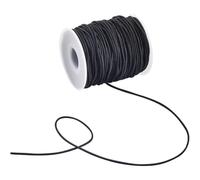 SUNNYCLUE 1 rouleau de 109 mètres/100 m de Cordon Élastique Noir Extensible pour Bracelet Fil à Coudre Extensible pour Perles Rondes de 1.5mm avec Bobine pour Bracelets Perles Fabrication de Bijoux Co