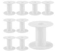 SUNNYCLUE 15 de 64 x 58mm Bobine Vide en Plastique Ruban Blanc en Vrac pour Tissage Crochet Couture Organisateur Chaîne Ruban pour Fil Artisanat Couture Broderie Aiguille Fil Femmes Adultes