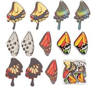 SUNNYCLUE 1Boîte 12Pcs 6Style Aile de Papillon Charmes Résine Insecte Aile de Libellule Acrylique Pendentifs pour la Fabrication de Bijoux Charmes Femmes Saint Valentin Cadeau