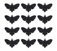 SUNNYCLUE 1Boîte 20PIÈCES Breloques Papillon en Vrac Breloques Tête de Mort Noire Halloween Squelette Vintage Insecte Breloque en Métal Breloque Animal pour la Fabrication de Bijoux Breloques Bricol