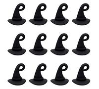 SUNNYCLUE 1boîte 40Pcs Assistant Chapeau Charmes Style Gothique Sorcière Chapeau Charme Halloween 3D Miniature Fée Magique Chapeaux Mini Casquettes Noir Breloques en Métal Givré pour la Fabrica