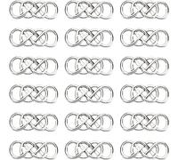 SUNNYCLUE 1Boîte 50Pcs Infinity Charms Bulk Infinity Charm Silver Knot Charm Double Infinity Charm Number 8 Charm Love Lucky Link Connector Charms for Jewelry Making Charms DIY Craft Gifts