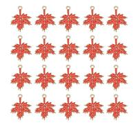 SUNNYCLUE 1boîte 60pièces Breloques Feuille D'Érable Émail Feuilles Breloque Thanksgiving Breloques Automne Automne Feuille Petits Breloques Coloré Alliage Métal Breloque pour Fabrication de Bijoux Br