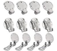 SUNNYCLUE 30 Pièces Clips de Boucle D'Oreille Ronds Clip Sur Boucles D'Oreilles Résultats Cercle Plateau à Dos Plat Argent Convertisseurs de Boucles D'Oreilles Non Percés Paramètres avec Trous pour Do