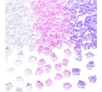 SUNNYCLUE 300 pièce de Remplissage de Vase de Roche de Glace de 3 couleurs Décor de Pierres Précieuses Transparentes Petites Pépites en Vrac Décoration de Pierres Précieuses Acryliques Diamants Violet