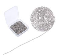 SUNNYCLUE 32Feet/10m Stainless Steel Paperclip Chains Link Spool Bulk Necklace Cable Chains Width 4.3mm for Women Jewelry Necklace Bracelet Pendant Making