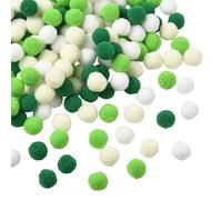 SUNNYCLUE 400 pièce de Pompons Verts de 4mm 20 Couleurs en Vrac Petits Pompons Ronds et Moelleux en Polyester Blanc et Vert pour la Saint Patrick pour L'Artisanat la Fabrication de Chapeaux Créatifs