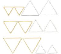 SUNNYCLUE 60Pcs 3 Tailles Triangle Anneaux de Liaison Triangle Ouvert Lunette Charmes Boucle d'oreille Charme Connecteur Liens Cadres pour Bricolage Artisanat Boucle d'oreille Collier Pendentif