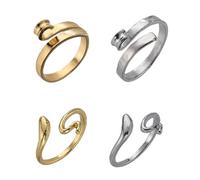 SUNNYCLUE 8 pièces Anneau de Crochet à Tricoter Ensemble D'Anneaux de Crochet Anneau de Boucle de Crochet de Tricot Réglable Anneau de Tension de Fil de Serpent Anneau de Tricot Tressé Guide de Fil