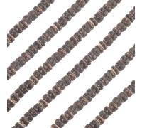SUNNYCLUE 804 pièce 6 brins de Perles en Coquille de Noix de Coco Rondelles en Bois de 5mm en Bois Naturel Disque Rond Plat de Bohême Mini Entretoises Lâches pour la Fabrication de Bijoux Bracelets C