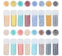 SUNNYCLUE 80g bracelet perles de graines set 12/0 perles de graines en vrac 2mm bleu vert imitation jade perles de graines de verre rond verre espaceur lâche bijoux perles homebrew boucles d'oreille