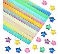 SUNNYCLUE 900 feuille de 10 bandes de Papier pour Faire des Étoiles Étoiles Origami Nacrées Couleur Love You Vert Rose Bleu Violet Étoiles Porte Bonheur Papier pour Bricolage Projets D'Art à la Main F
