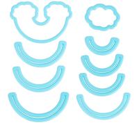 SUNNYCLUE 9pcs Emporte-Pièces en Argile Arc-en-Ciel Nuage Cutter Polymère Argile Outils de Coupe Gâteau Décoration Sugarcraft Bleu Cutter Moules Argile Plastique Argile Coupeurs pour Polymère Argile B
