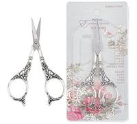 SUNNYCLUE Ciseaux en Acier Inoxydable de 2,(5) cm Argent Couture Broderie Ciseaux Petit Détail de Précision Ciseaux Vintage Ciseaux Sharp Cutter pour Tissu Papier Coupe Artisanat Travail d'art
