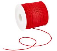 SUNNYCLUE Cordon en Nylon Rouge de 100 yard/91 m Fil de 1mm pour Perles Queue de Rat en Satin Garniture en Macramé Tricot Couture Fil avec Bobine pour la Fabrication de Bijoux Bracelets D'Amitié Colli