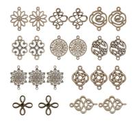 SUNNYCLUE Fleur de Vie Connecteurs pour la Fabrication de Bijoux Fournitures Artisanales Conclusions de Bijoux Accessoire Collier Bracelet, Argent Antique