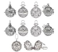 SUNNYCLUE Lot de 10 médaillons en laiton argenté avec 5 styles - Pour la fabrication de bijoux - Pour femmes et adultes