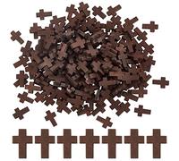 SUNNYCLUE Lot de 200 pendentifs en forme de croix en bois naturel avec trou pour la fabrication de colliers, bijoux, accessoires faits à la main, marron noix de coco