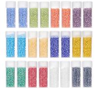 SUNNYCLUE Perles de Rocaille en Verre de 120g en Vrac 12/0 Perles de Rocaille en Verre de 2mm Petites Perles de Poney Transparentes Mini Perles Rondes en Verre Perles D'Espacement en Vrac pour la Fab