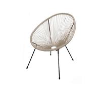 Sunnydays Le Cabana Fauteuil en RESINE Taupe 4 Pieds D72CM H88CM