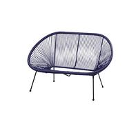 Sunnydays Le Cabana Sofa 2 Places en RESINE Bleu Marine 137X92XH85CM