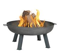 Sunnydaze Brasero en fonte robuste de 86,4 cm pour l'extérieur - Brasero d'extérieur à bois avec poignées - Finition acier