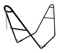 Sunnydaze Support Hamac Universel en Acier Robuste - Support Hamac Extérieur - Pied Hamac - Capacité de 249,5 kg - Convient aux Hamacs de 274,3 à 426,7 cm de Long - Noir