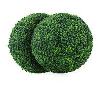 Sunnyglade Lot de 2 Boules topiaires artificielles de 4 Couches de 40 cm en buis Artificiel pour Jardin, Jardin, Mariage et décoration d'intérieur (40 cm)