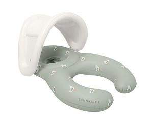 SUNNYLiFE Float Together Siège bébé Sammy la mouette, vert, PVC, 110 x 74 x 65 cm, soignant et bébé avec auvent amovible, pour enfants de 11 à 15 kg