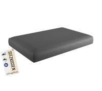 sunnypillow Coussin Assise pour Canapé Palette - Anthracyt | Matelas Extérieur Impermeable, Anti UV - Siège 120 x 80 x 15 cm - Coussin Salon de Jardin, Terrasse - Gros Coussin de Sol