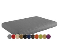 sunnypillow Coussin Assise pour Canapé Palette - Matelas Extérieur Impermeable, Anti UV - Siège 120 x 80 x 15 cm - Coussin Salon de Jardin, Terrasse, Balcon - Gros Coussin de Sol - Gris