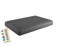 sunnypillow Coussin Assise pour Canapé Palette - Matelas Extérieur Impermeable, Anti UV - Siège 120 x 80 x 15 cm - Coussin Salon de Jardin, Terrasse, Balcon - Gros Coussin de Sol - Anthracyt