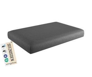sunnypillow Coussin Assise pour Canapé Palette - Matelas Extérieur Impermeable, Anti UV - Siège 120 x 80 x 15 cm - Coussin Salon de Jardin, Terrasse, Balcon - Gros Coussin de Sol - Anthracyt