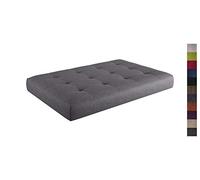 sunnypillow Coussin Assise pour Palette Matelas Extérieur - Siège 120 x 80 x 15 cm - Confortable Coussins pour Canapé Jardin, Salon, Terrasse, Balcon - Gris