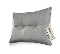 sunnypillow Coussin de Jardin pour Chaise Fauteuil Rotin | Anti UV - Intérieur/Extérieur | Dossier - Coussin idéal pour Balcon, Terrasse 60 x 40 x 12 cm - Gris