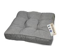 sunnypillow Coussin de Jardin pour Chaise Fauteuil Rotin - Galette de Chaise Anti UV - Extérieur Impermeable - Coussin de Sol idéal pour Balcon, Terrasse - 40 x 40 x 10 cm - Gris