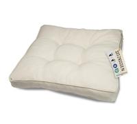 sunnypillow Coussin de Jardin pour Chaise Fauteuil Rotin - Galette de Chaise Anti UV - Extérieur Impermeable - Coussin de Sol idéal pour Balcon, Terrasse - 60 x 60 x 10 cm - Ecru