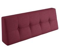 sunnypillow Coussin Dossier pour Palette Matelas Extérieur - Appui 120 x 40 x 20/10 cm - Confortable Coussins pour Canapé Jardin, Salon, Terrasse, Balcon - Rouge