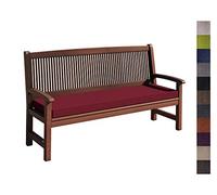 sunnypillow Coussin pour Banc de Jardin 100 x 30 x 5 cm plusieures Tailles et Couleurs à Choisir Assise Confortable pour Banc de terrasse/Balcon/Banquette/Galette de Chaise Rouge