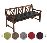 sunnypillow Coussin pour Banc de Jardin 100 x 40 cm - Noir | Matelas Exterieur, Interieur - Coussins Assise Balancoire - Confortable Coussins de Meubles pour Terrasse, Balcon, Banquette